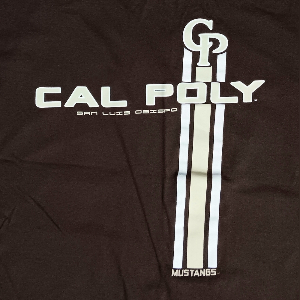 vintage Cal Poly Mustangs t-shirt with ringers college football basketball - Picture 4 of 5